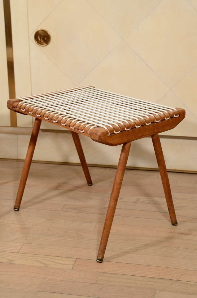 20th Century Louis Sognot Woven Benches For Sale