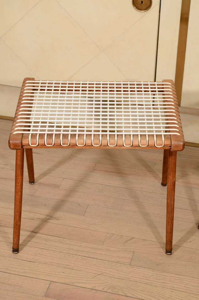 Louis Sognot Woven Benches For Sale 1