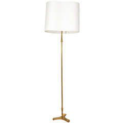 Neoclassical Brass Floor Lamp