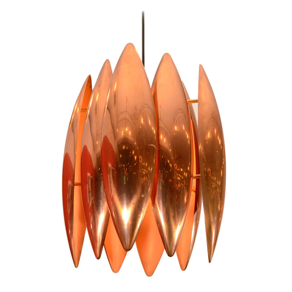 Copper Kastor Pendant by Jo Hammerborg for Fog & Mørup