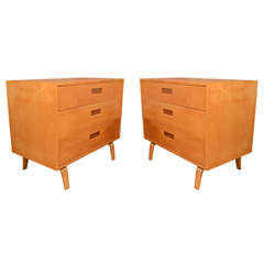 Pair of blonde dressers by Pascoe, 1949.