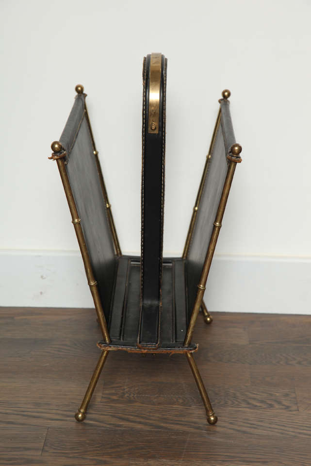 Jacques Adnet Magazine Rack In Good Condition In New York, NY