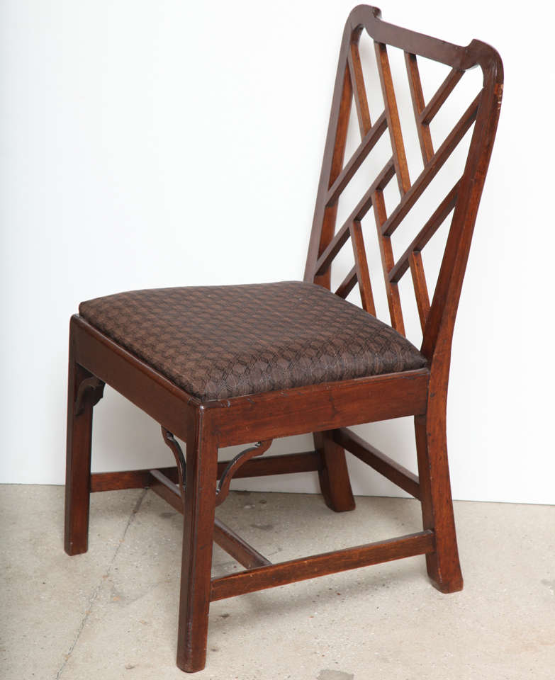 19th Century English Fret Work Side Chair