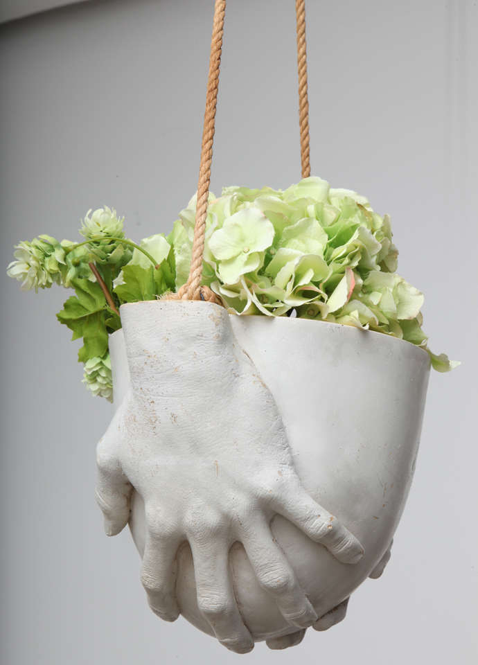 Hanging Plaster with Cast Hands of the potter Richard Etts 1
