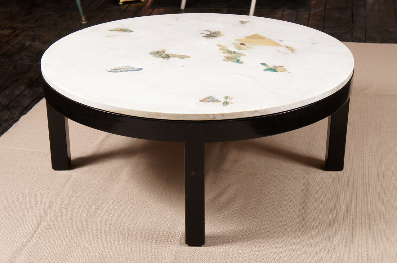 Pietra Dura Marble Coffee Table