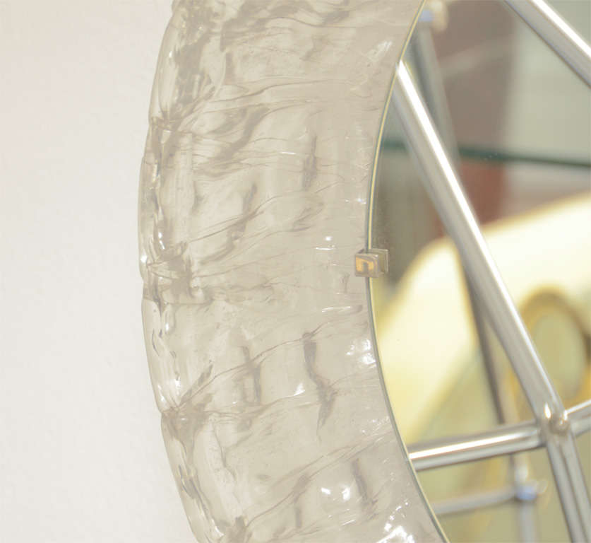 Scalloped Resin Round Lighted Mirror