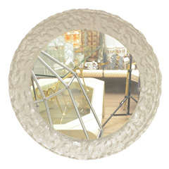 Scalloped Resin Round Lighted Mirror