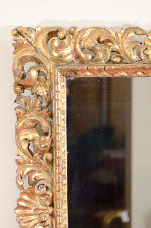 Carved Large Giltwood Frame with Mirror