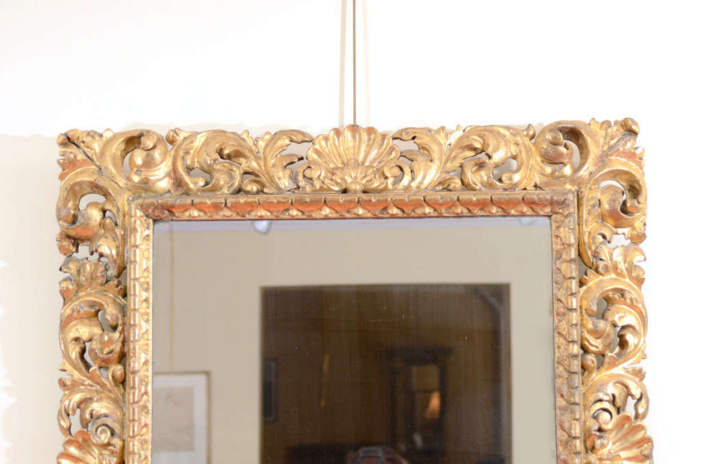 Large Giltwood Frame with Mirror In Good Condition In New York, NY