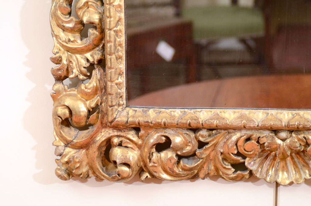 19th Century Large Giltwood Frame with Mirror