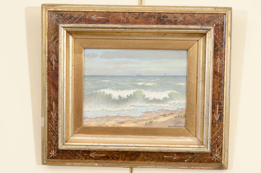 \"The Breakers\" by Benson B. Moore Oil on paper