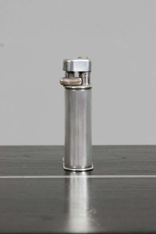 Mid-20th Century Silver Plated Giant Table Lighter by Dunhill 1930s For Sale