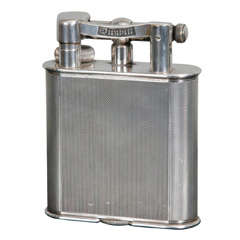 Vintage Silver Plated Giant Table Lighter by Dunhill 1930s