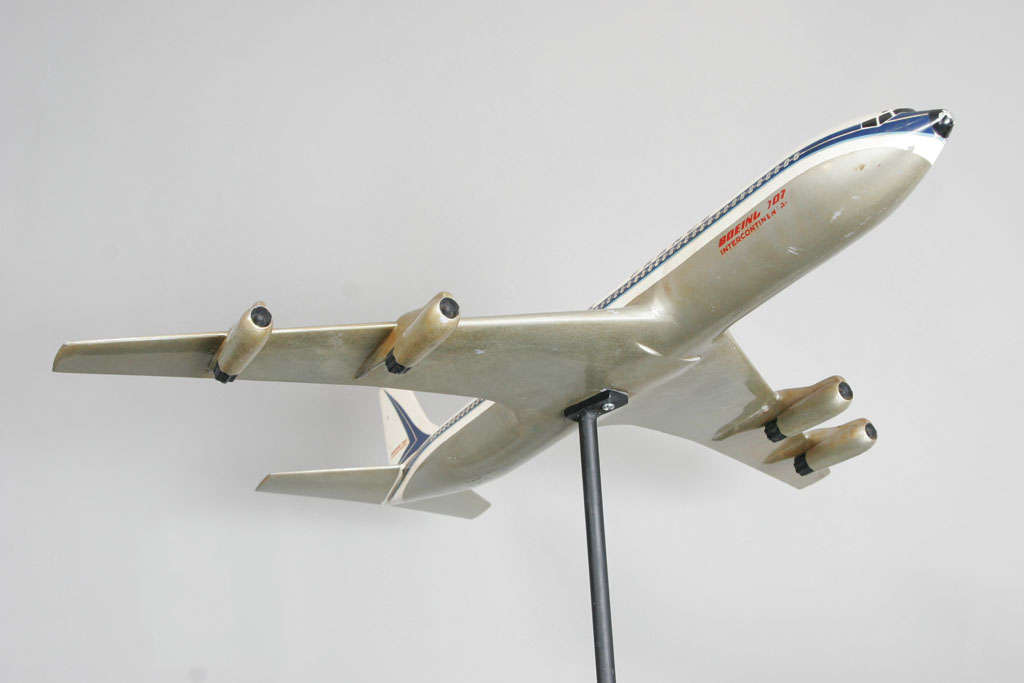 Aluminum Original Air France Boeing 707 Model Aeroplane 1960s For Sale