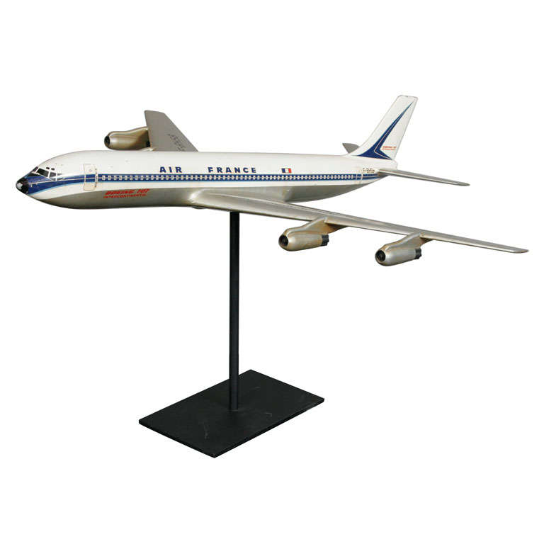 Original Air France Boeing 707 Model Aeroplane 1960s For Sale