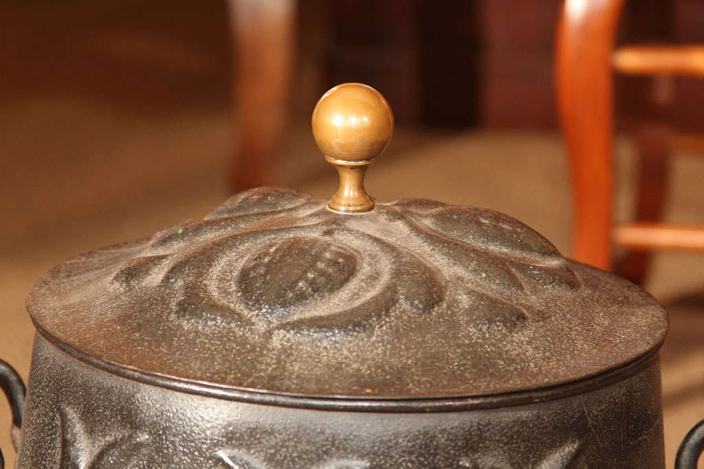 English Steel and Brass Coal Scuttle 1