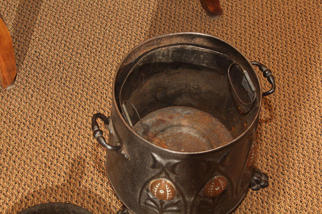 English Steel and Brass Coal Scuttle 4