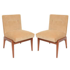Pair of Jens Risom Slipper Chairs