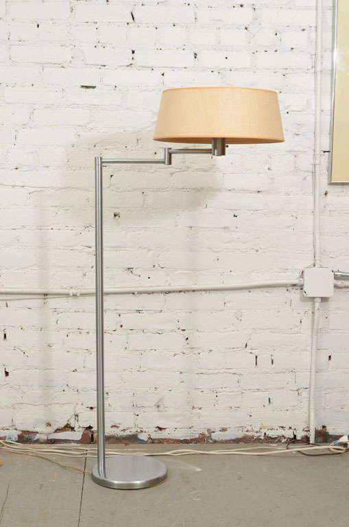 Steel Nessen Swing Arm Floor Lamp