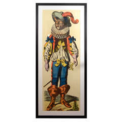 Antique French 19th Century Carnival Poster: Puss and Boots