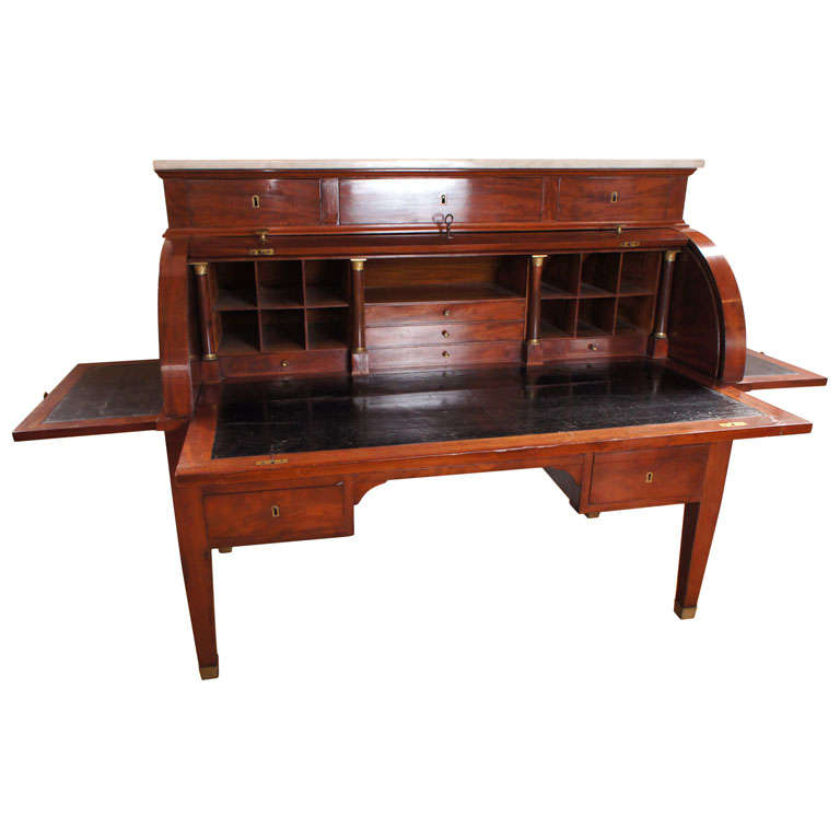 French 19th Century Mahogany Desk For Sale
