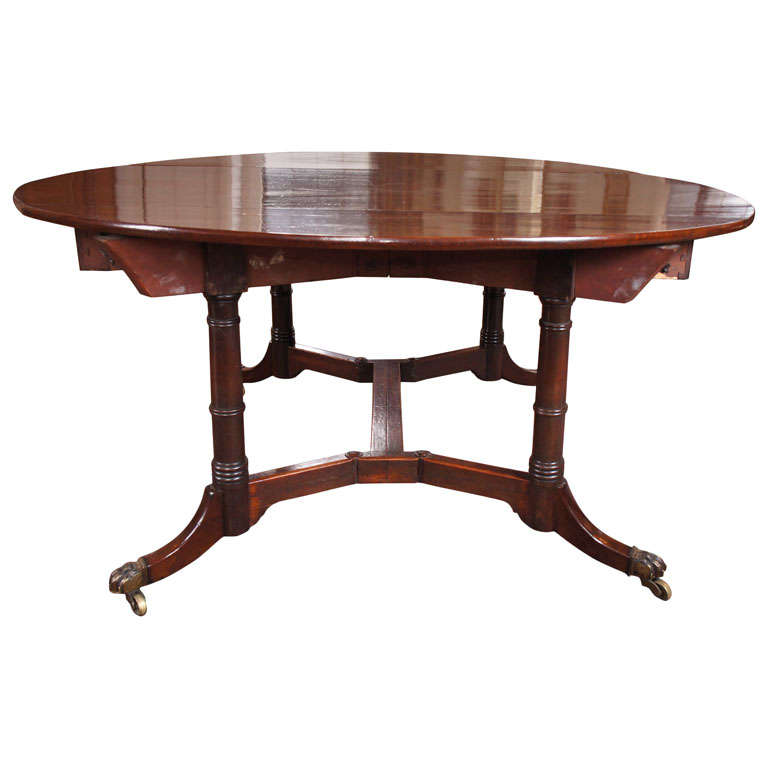 Regency Mahogany Drop-Leaf Dining Table