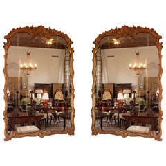 Pair of French 19th Century Giltwood Mirrors