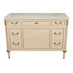 French Directoire Style Marble Top Commode by Grosfeld House