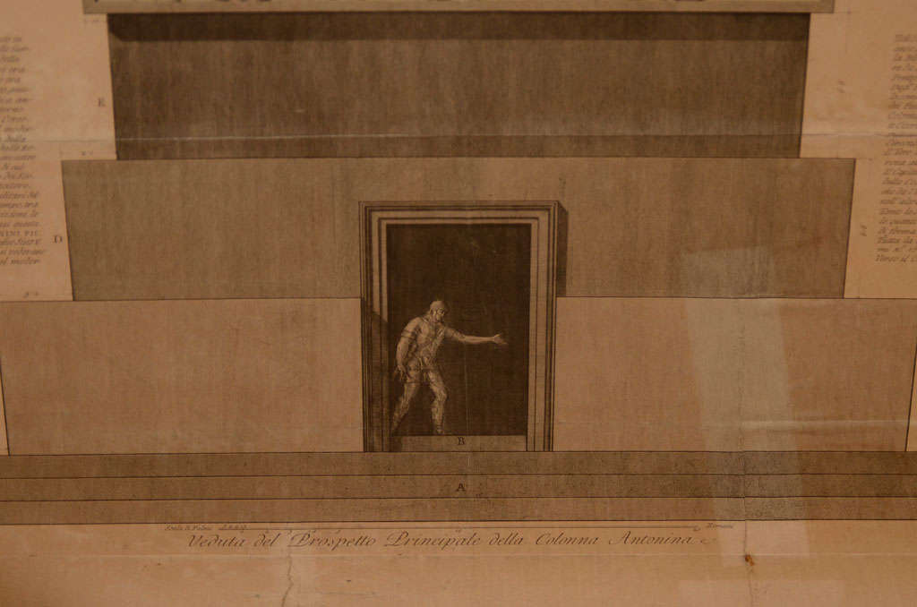 18th Century Piranesi Etching of the Column of Marcus Aurelius 3