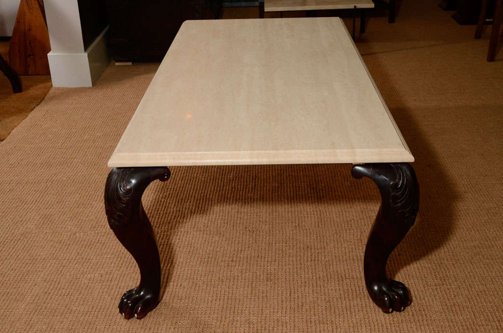 Low Table Comprised of 19th Century Anglo-Indian Antique Rosewood Legs For Sale 4