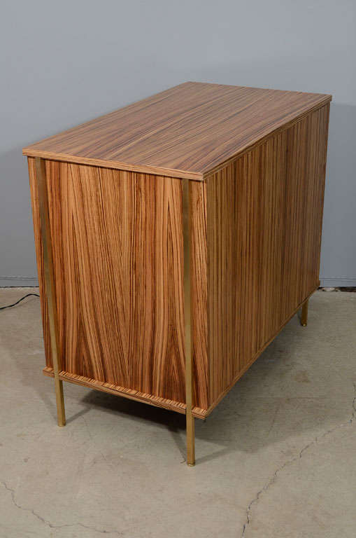 reGeneration Zebra wood dresser with brass details 1