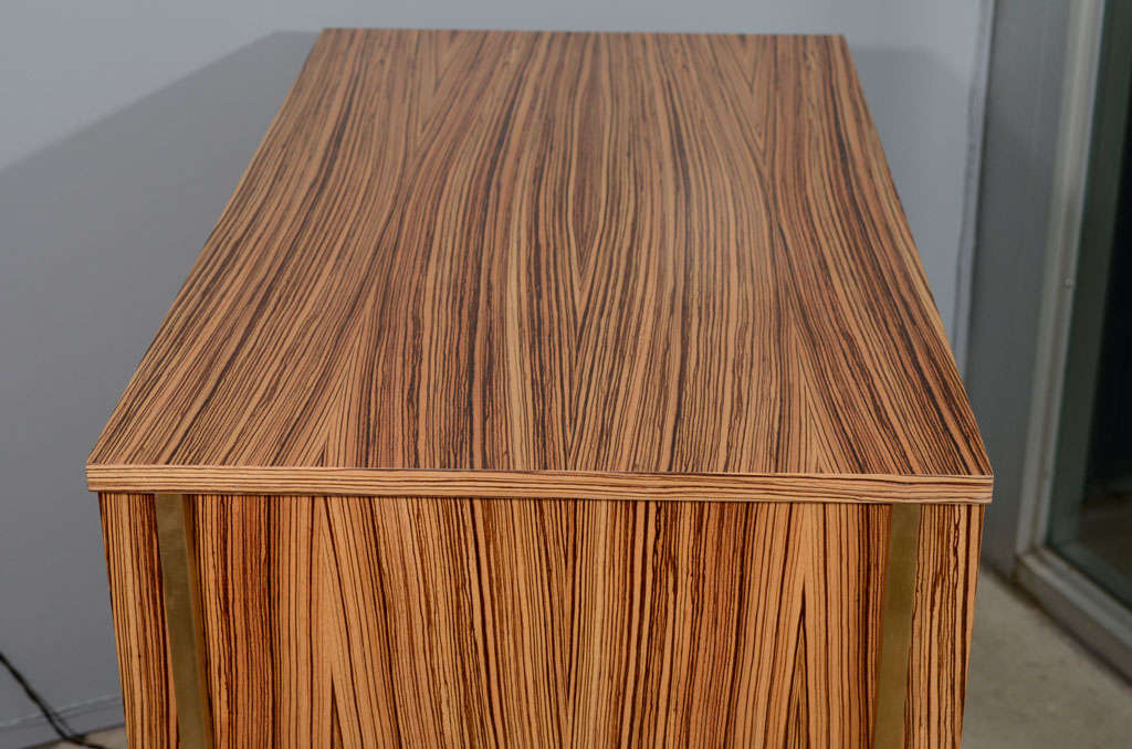 reGeneration Zebra wood dresser with brass details 2
