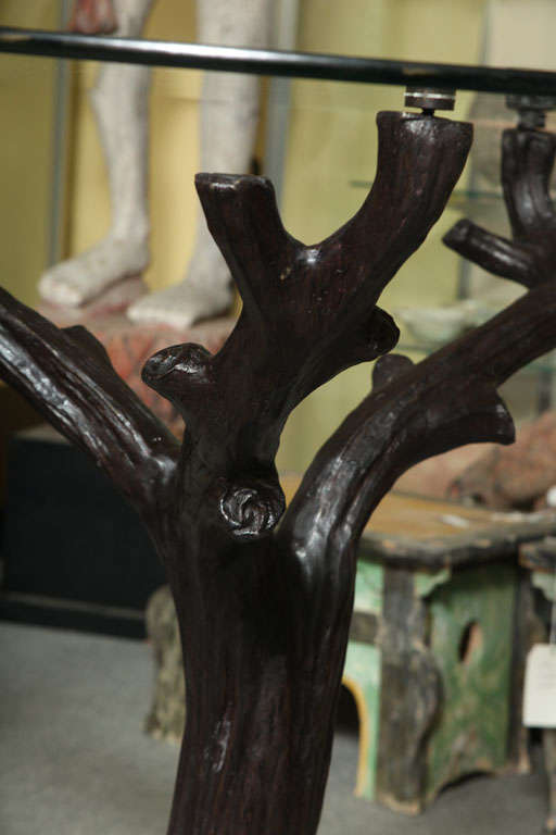 Contemporary Bronze Tree-Trunk Dining Table Base or Sculpture from Thailand 1