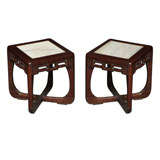 Pair of Art Deco Stools/Side Tables