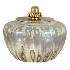 Vintage Knud Andersen - Lidded Stoneware Vase