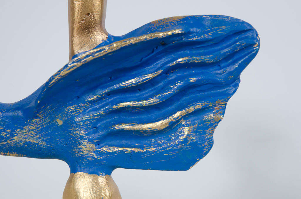 Ormolu French Gilt Bronze Dove Candlestick by Pierre Casenove for Fondica For Sale