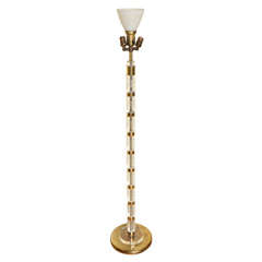An American Brass And Lucite Standing Lamp