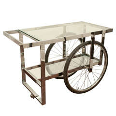 Italian Chrome Bar Cart