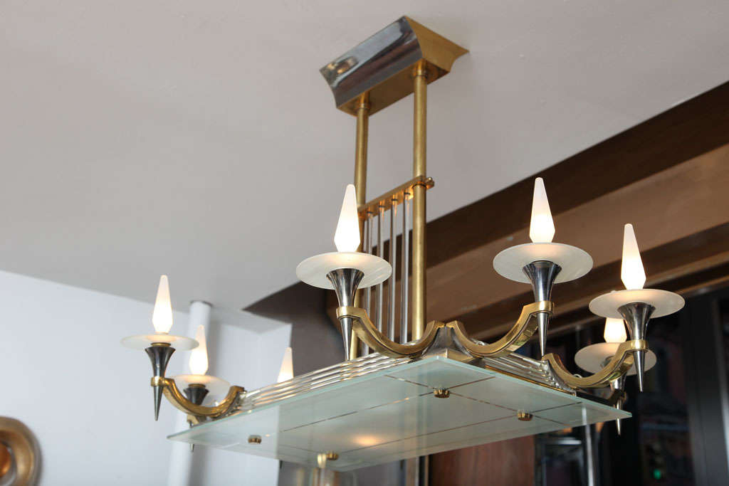 French Atelier Petitot 8 arm chandelier