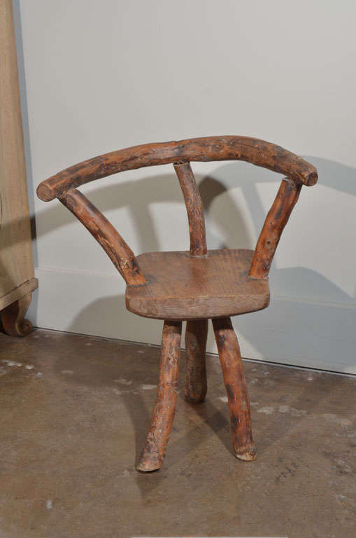 19th c. Folk Art Child's Chair from French Alpes Region