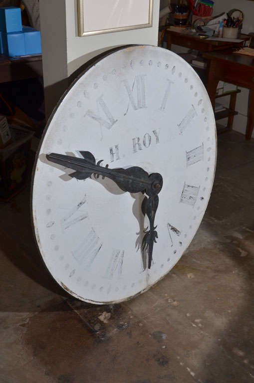 French Large 19th Century Wall Clock Face 