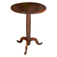 Antique 19th c. Walnut Circular Table