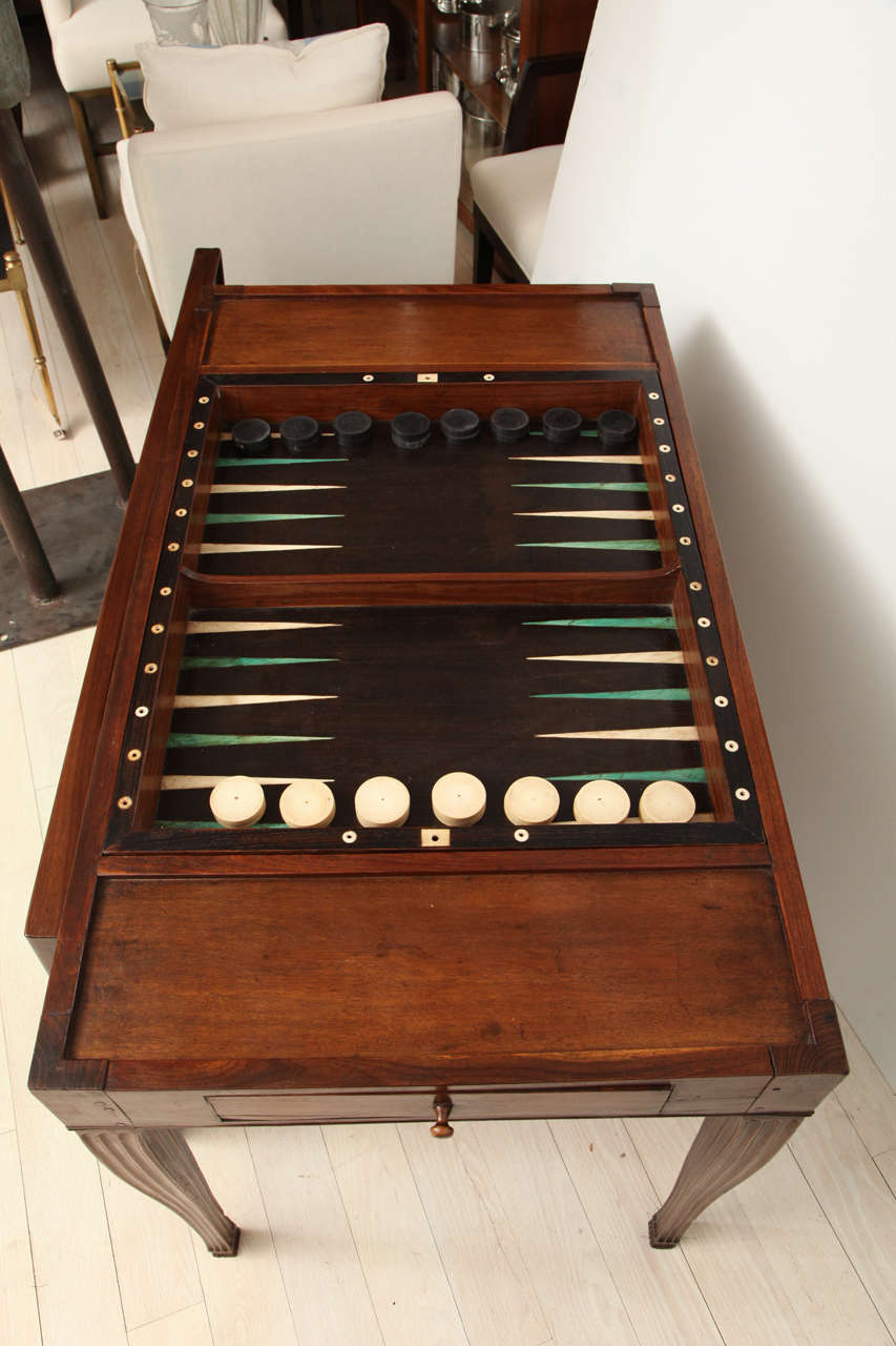 French Walnut Desk and Backgammon Game Table circa 1810 6