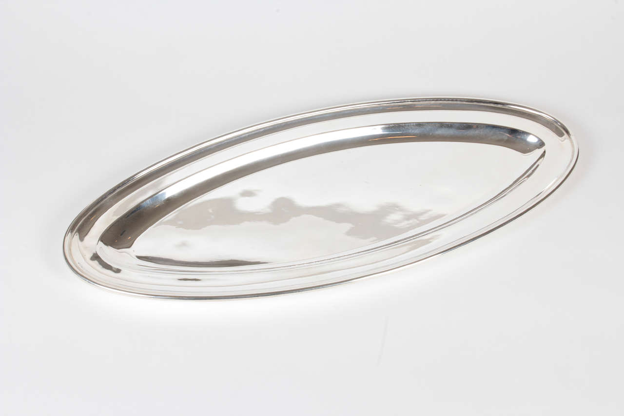 Vintage Oval Mappin and Webb London and Sheffield Silver Tray