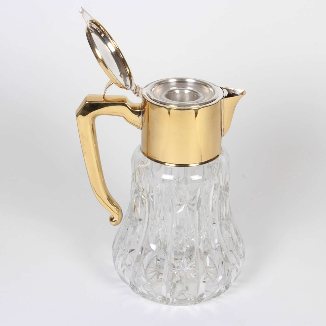 Vintage English pitcher with ice insert. Rare yet functional design makes this perfect for entertaining.