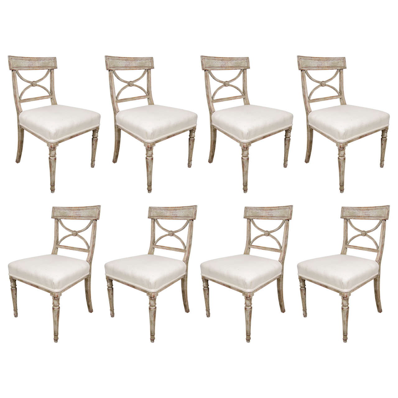 Set of Eight Swedish Dining Chairs