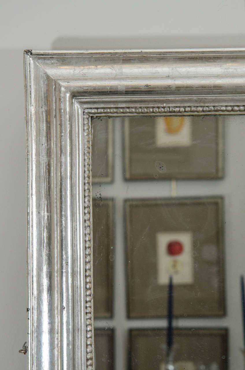 French Square Silvered Mirror