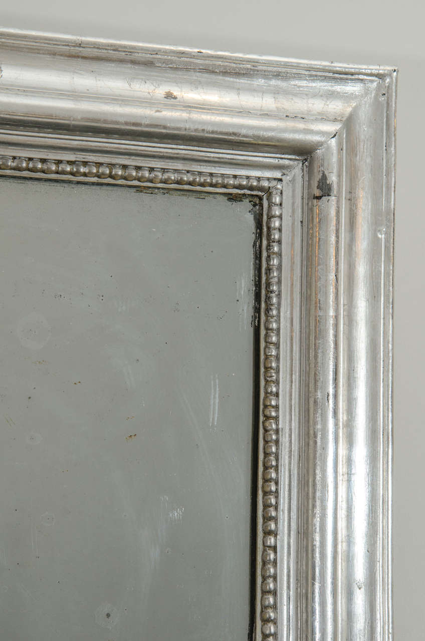 19th Century Square Silvered Mirror