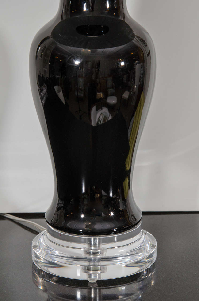 American Black Ceramic Lamp