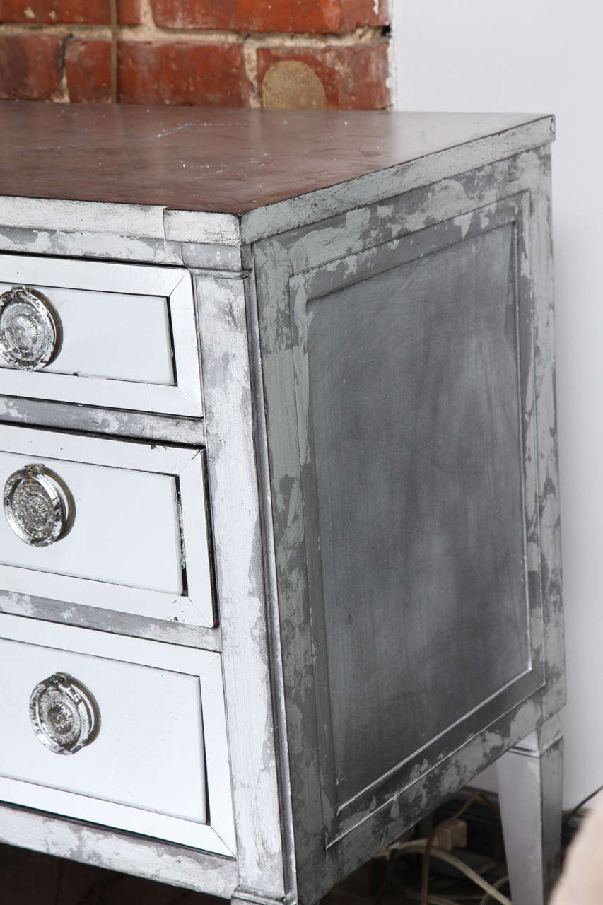 Mid-20th Century Pair of Silvered and Mirrored Chests